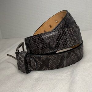 Men's Vero Pitone Black Snakeskin Belt